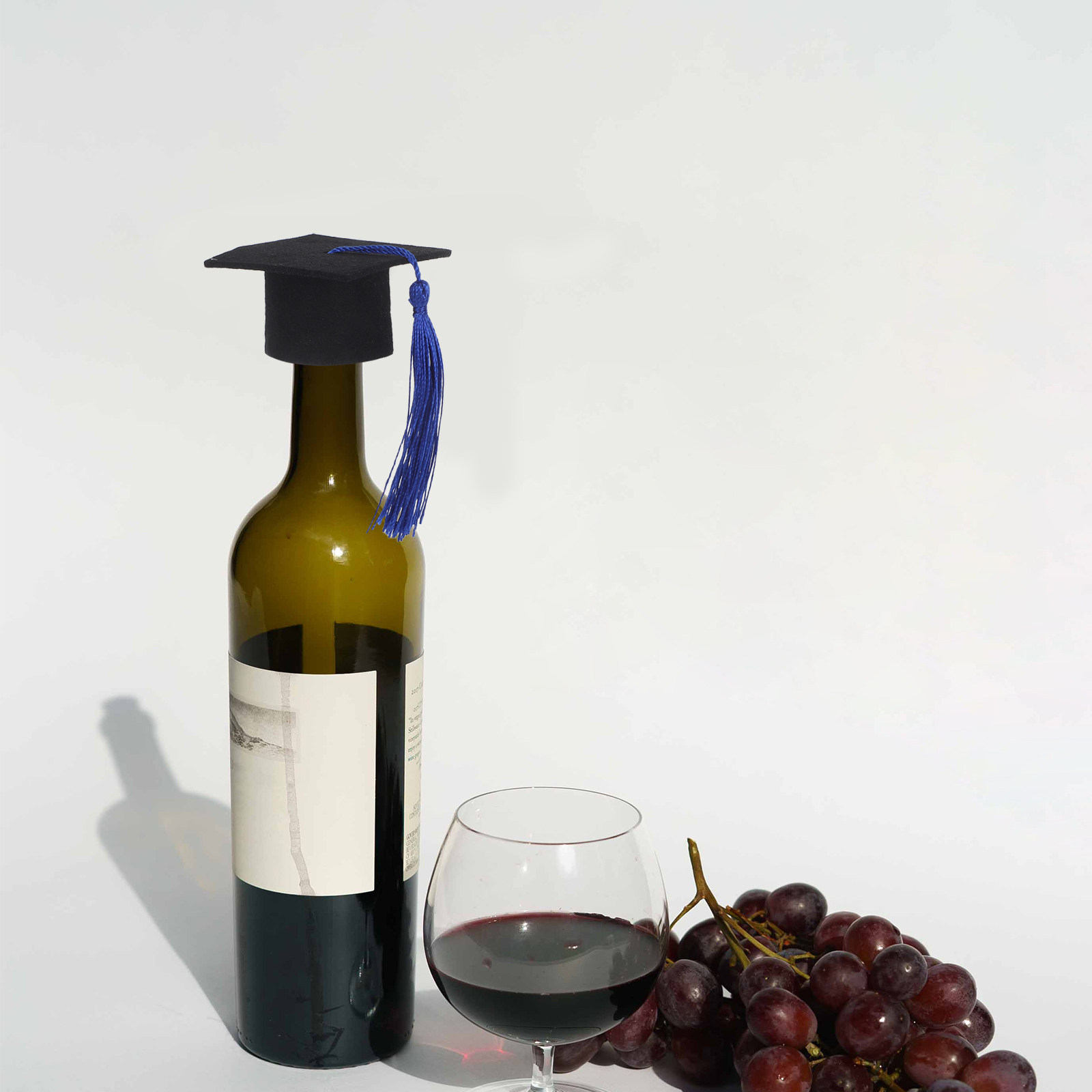 6개입 미니 박사 모자 와인병 덮개, 짙은 파란색 술  - Wine Beer Hat 리뷰 및 가격